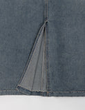 Wimin Washed Denim Long Skirt