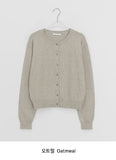 Goodbert Wool Color Round Knit Cardigan