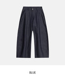 Ben's Herringbone Curved Balloon Denim Pants