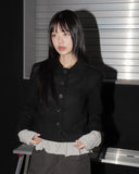 [MADE] Sae Basic Peach Fuzz Cut Collar Short Jacket