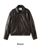 Mayden Crop Leather Jacket