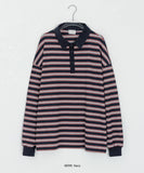 [unisex] Mickens Waffle Stripe Collar Tee