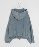 Corely Denim Two-Way Pocket Hood Over Jacket