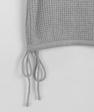 Minnoy string crop knit vest