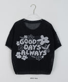 Sane Flower Summer Crop Short Sleeve Knit