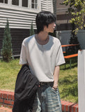 Philip U-neck knit short sleeve T-shirt
