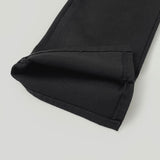 Hem Side Slit Ankle Length Capri Span Cotton Pants