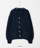 Dunve Sailor Collar Duffel Knit Cardigan