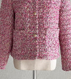Setu Round Pearl Tweed Short Jacket