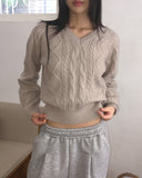 Rubot Cable Fisher V-neck Knit