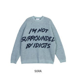 Fancy Lettering Wool Knit