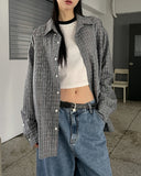 Roin loose fit spring check shirt