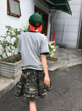 DOUBLE FRILL CAMO SKIRT