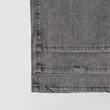 Summer Tencel Back Pocket Span Banding Wide Denim Pants
