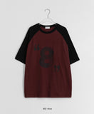 [unisex] Teennob Number Printing Color Matching Over Short Sleeve Tee