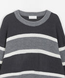 [unisex] Luhan Stripe Over Round Knit