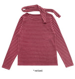 [SET] STRIPE SLEEVE T/SCARF