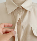 Kazz Shirt Collar Puff Sleeve Long One Piece (Belt Set)