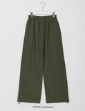 [BAONHAUS] Gokobu Color Cotton Banding Wide Pants