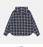 Retro over check hood shirt