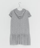 Vail Cap Sleeves Frill Shirring Layered Snap Hood One Piece