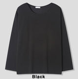 Neutral Basic U-Neck Long Sleeve T-Shirt