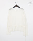 Daen Alpaca Wool Punching Frill Strap Knit