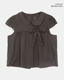 Lupek Ribbon Check Short Sleeve Blouse