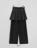 Pisont Dot Layered Skirt Pants