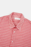 Extremely thin over check shirt