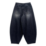 Jet Washing Balloon Denim Pants