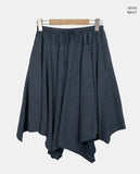 Badin Check Banding Midi Skirt