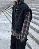 Destroyed Denim Vest