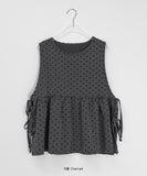[BAONHAUS] Value Dot Ribbon Vest