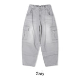 Leiden Pintuck Cargo Denim Pants