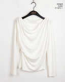 Toen Dreyf Shirring Off-Shoulder Long-Sleeved T-Shirt