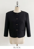 Luman Three Quarter Crop Tweed Jacket