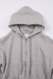 Soft set crop hoodie zip-up
