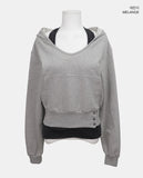 [Sweatshirt + Halterneck set] Doe Layered Holder Neck Sweatshirt