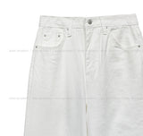 [U-BASIC] S/S White Cotton Wide Pants
