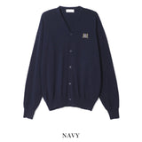 City embroidery V-neck cardigan