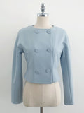 Siken Double Crop Jacket Flare Skirt Set