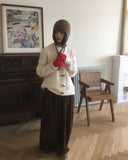 Nelz Corduroy Snap Wide Pants