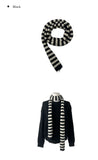 Keven Stripe Muffler Knit Set