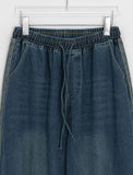 Paltas Line Washing Denim Wide Pants