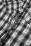 Rough crop sleeveless snap check shirt