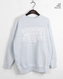 Butter roll lettering overfit crop long sleeve knit