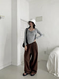 Muskin Banded Pigmented Cotton Wide Pants