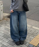 Timber Hem Snap Washing Denim Pants