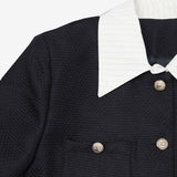 Annyou stripe tweed jacket + skirt set